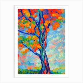 Bald Cypress tree Abstract Block Colour Art Print