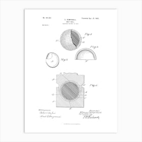 Original Patent Golf Ball Art Print