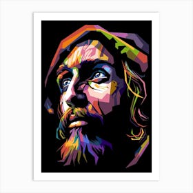 The God Jesus Christ Wpap Pop Art Style Art Print