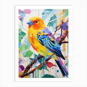 Colourful Bird Painting American Goldfinch 1 Art Print