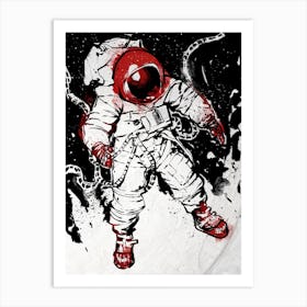 Lost In Darkness Astronaut Art Print