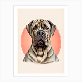 Neapolitan Mastiff Illustration Dog Art Print