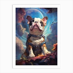 Bulldog In Space Art Print