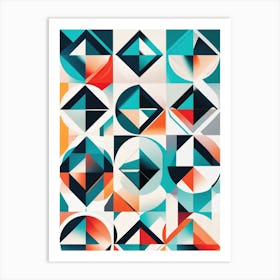 Abstract Rhomb Pattern Art Print