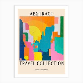 Abstract Travel Collection Poster Seoul South Korea 5 Art Print