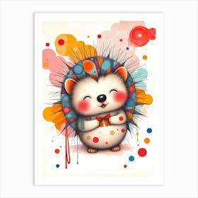 Hedgy the Happy Hedgehog: A Baby Hedgehog Artwork For Children Poster