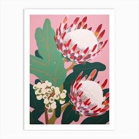 Proteas Flower Big Bold Illustration 1 Art Print