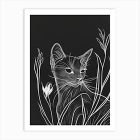 Ocicat Cat Minimalist Illustration 3 Art Print