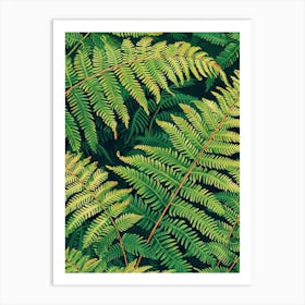 Pattern Poster Australian Tree Fern 1 Art Print