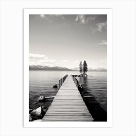 Lake Tahoe, Black And White Analogue Photograph 2 Art Print