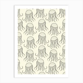 Jellyfish Pattern Art Print