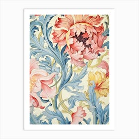 Floral Wallpaper 196 Art Print