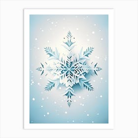 Unique, Snowflakes, Retro Drawing 1 Art Print