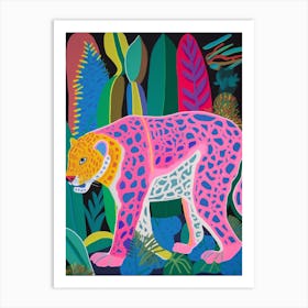 Maximalist Animal Painting Jaguar 1 Art Print