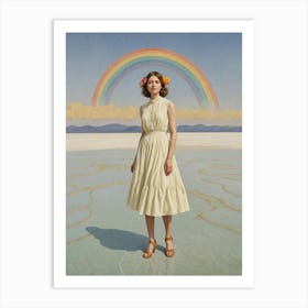 Rainbow In The Desert Art Print