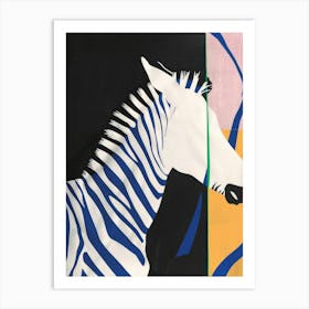 Zebra 3 Cut Out Collage Art Print