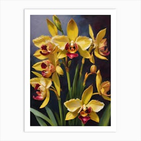 Vanda Orchids Oil Paintings 1 Art Print