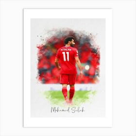 Mohamed Salah Liverpool Watercolor Art Print