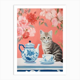 Animals Having Tea   Cat Kittens 5 Art Print