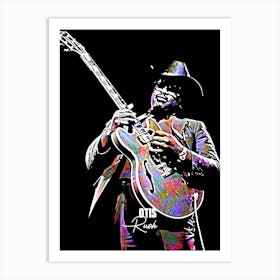 Otis Rush American Blues Music Legend in Colorful Poster