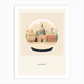 London United Kingdom 4 Snowglobe Poster Art Print