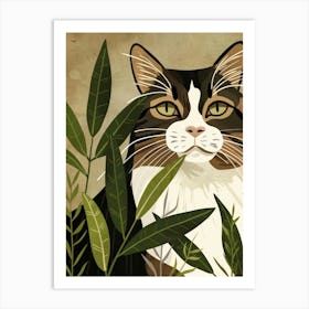 Cat In The Forest 5 Art Print