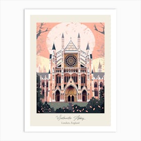 Westminster Abbey   London, England   Cute Botanical Illustration Travel 3 Poster Art Print