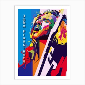 John Frusciante Pop Art WPAP Art Print