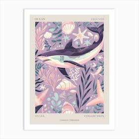 Purple Common Thresher Illustration 3 Poster Art Print