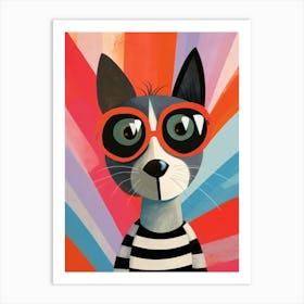 Little Lemur 4 Wearing Sunglasses Art Print