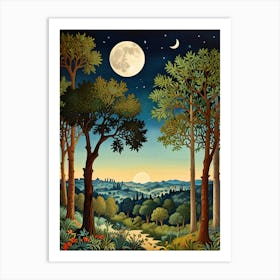 William Morris Night In The Woods 11 Art Print