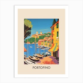 Portofino Italy 9 Vintage Travel Poster Art Print