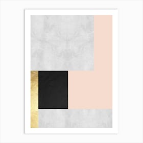 Geometric textures composition 12 Art Print