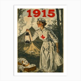 Aihrgdesign A Vintage Poster Promoting Red Cross Relief Effor 9f1b736d 9239 47d2 8f19 Bf0ff4c3d0fd 3 Art Print