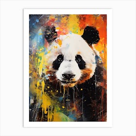 Panda Art In Abstract Expressionism Style 2 Art Print