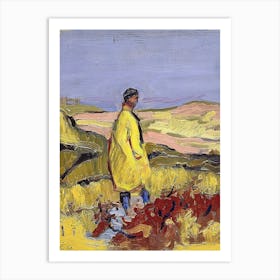 Man Standing On Dunes, Landscape, Maine, Charles Demuth Art Print