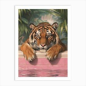 Tiger In The Pool 1 Art Print