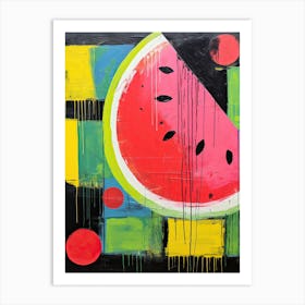 Neo-Expressionism in Melon Shades Art Print