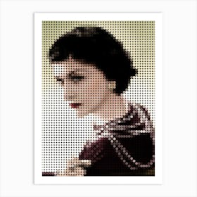 Coco Chanel In Style Dots Art Print