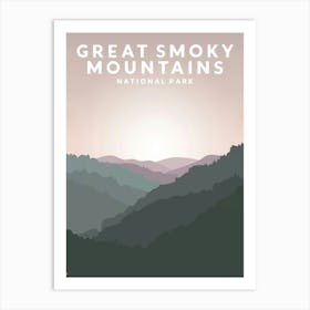 Great Smoky Mountains National Park, Tennessee Travel Poster Art Print