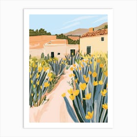 Yellow Flowers In The Garden Art Print