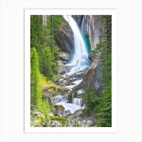 Icicle Creek Falls, United States Realistic Photograph (2) Art Print