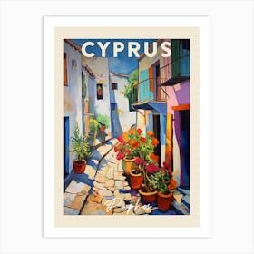 Paphos Cyprus 3 Fauvist Painting Travel Poster Art Print