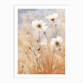 Boho Dried Flowers Love In A Mist Nigella 3 Art Print