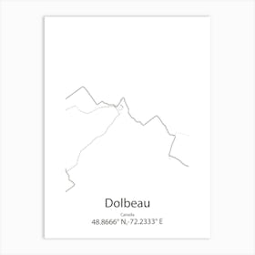 Dolbeau,Canada Minimalist Map Art Print