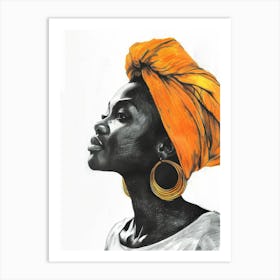 African Woman Canvas Print 6 Art Print