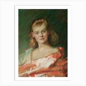 Portrait of Princess Wilhelmina (Tribute to Thérèse Schwartze) - 23-08-24 Art Print