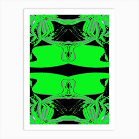 Abstract Green And Black Art Print