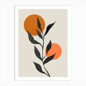 Geometric and floral composition 9 Art Print