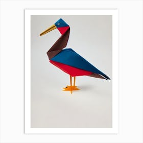 Brown Pelican Origami Bird Art Print